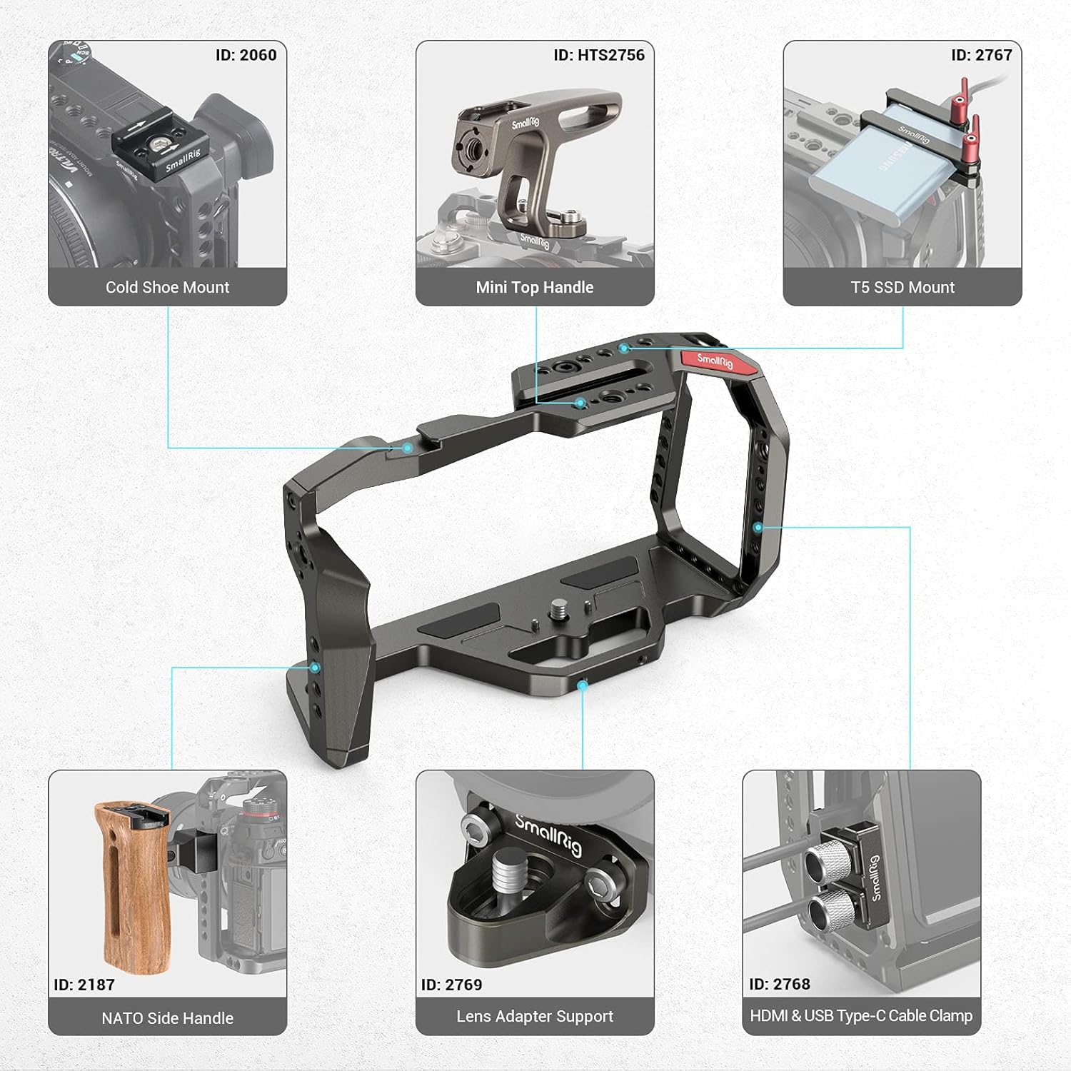 Camera Cage for BMPCC 4K & 6K with NATO Rails H907795