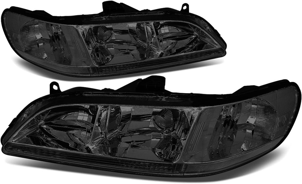 Black Housing Amber Corner Smoked Lens Headlights Assembly P901