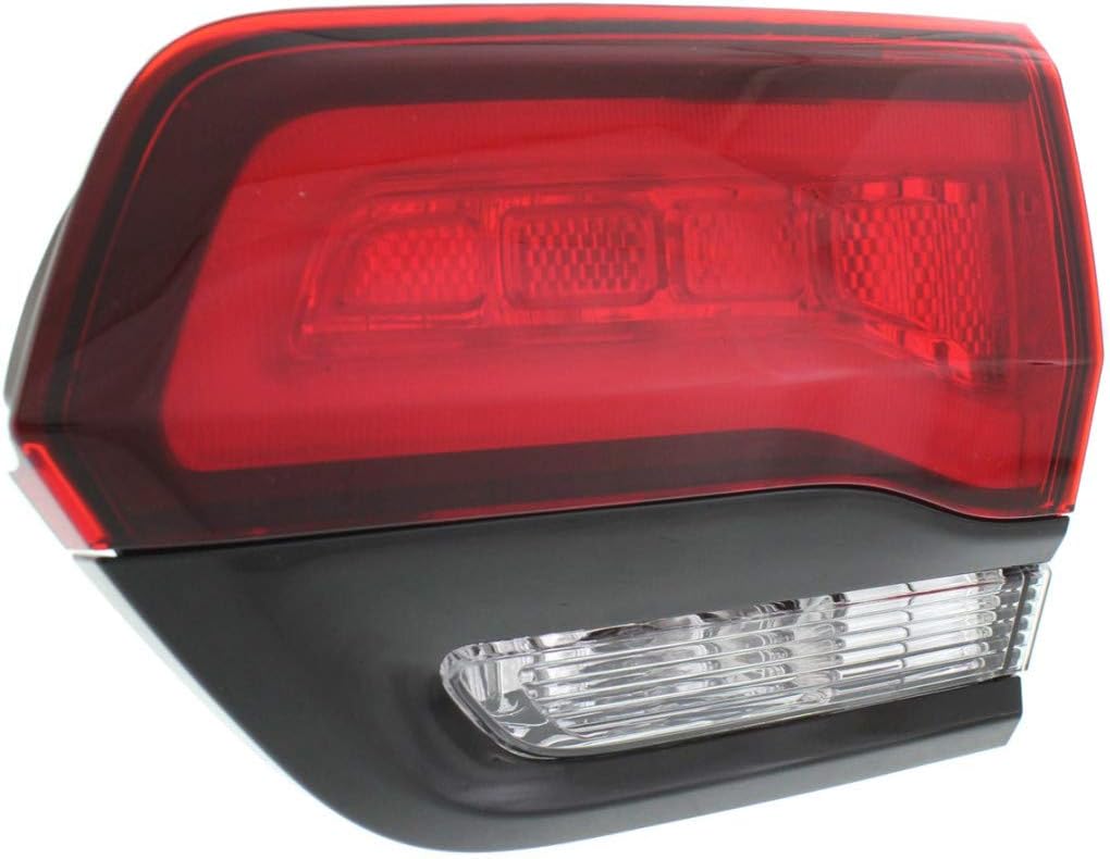 Tail Light Inner Passenger Side with Bulbs Black Housing E7605