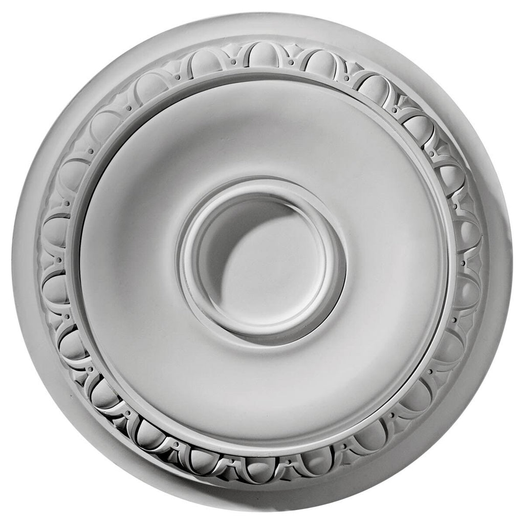 24 1/4x22OD x 1 1/2x22P Hand-Painted Platinum Ceiling Medallion F4317