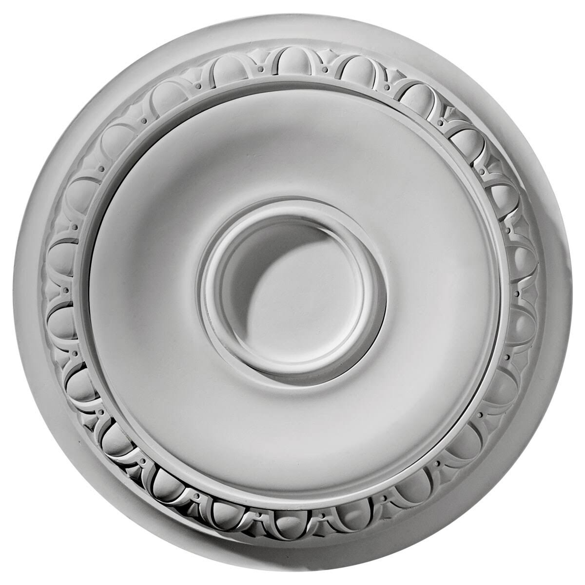 24 1/4x22OD x 1 1/2x22P Hand-Painted Platinum Ceiling Medallion F4317