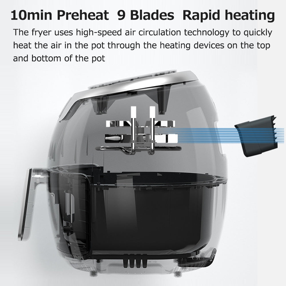 Black 6.3 Quart Smart Touch Screen Air Fryer X41021