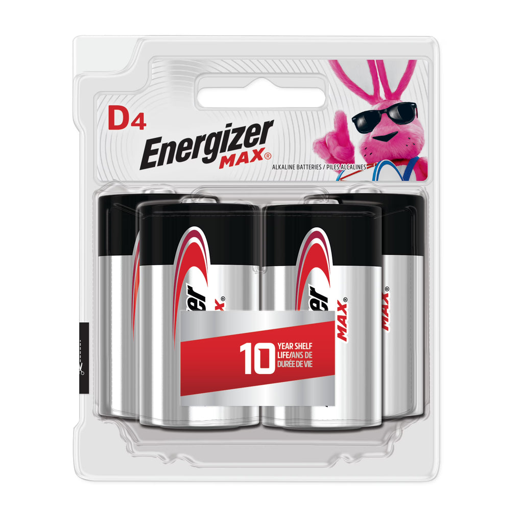 D Cell Alkaline Batteries 4 Pack U786