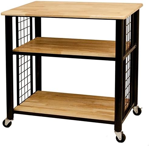 Contemporary Kitchen Cart in Black T182957