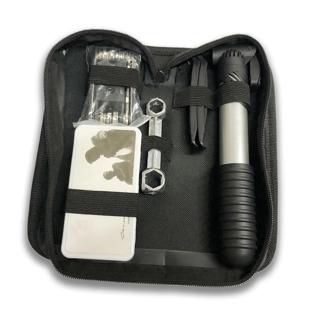 16-in-1 Bike Tyre Tool Kit with Pump and Portable Bag J202145