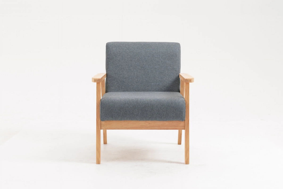 Light Gray Linen Fabric Loveseat and 2 Chair Set T8243