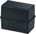 Black Index Card Box for 400 Cards, 3 Pieces M124