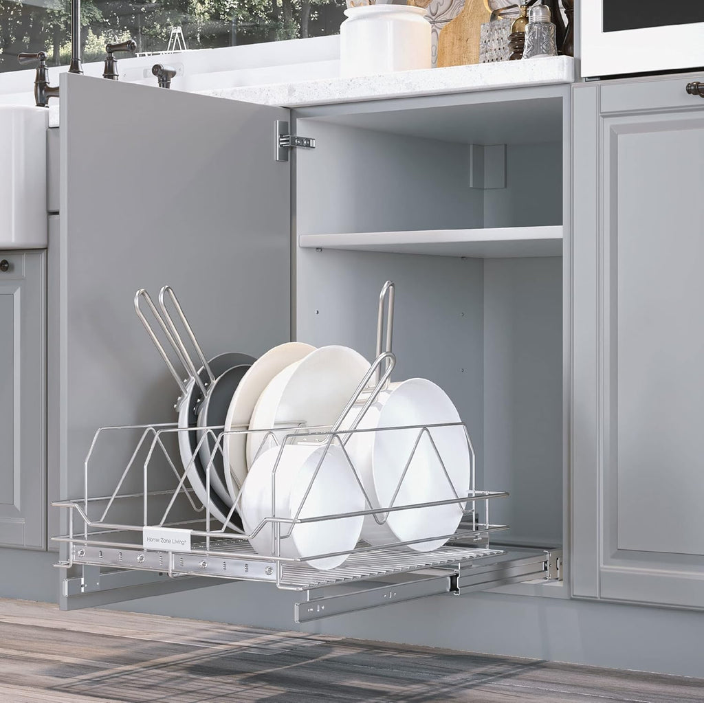 Pull Out Drawer Cabinet Organizer with Slide Out Shelves I653990