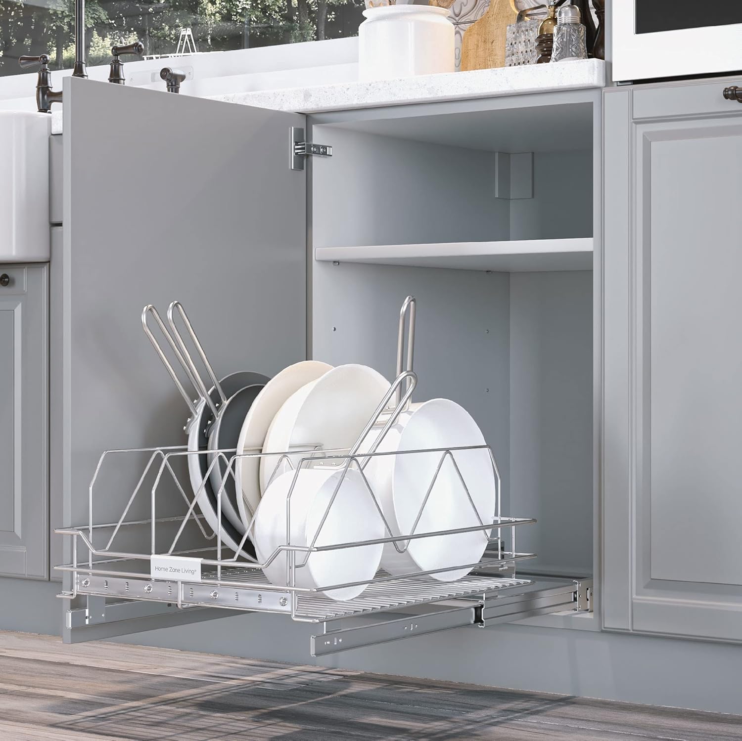 Pull Out Drawer Cabinet Organizer with Slide Out Shelves I653990