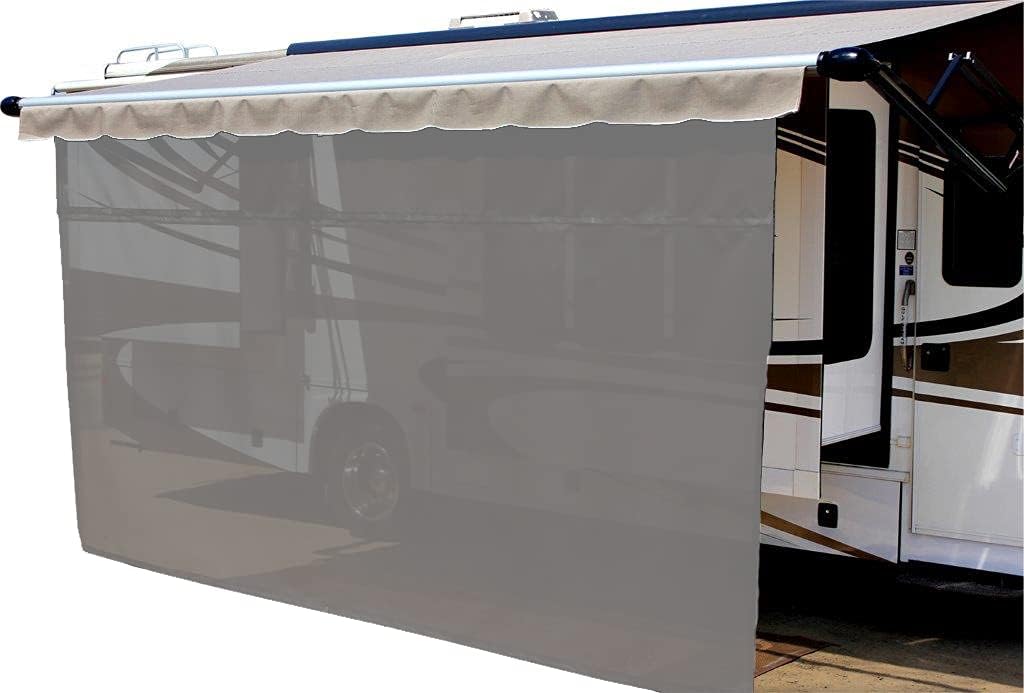 Solar Mesh Sunscreen for 12V Electric RV Awning, 10' x 9', Grey G378255