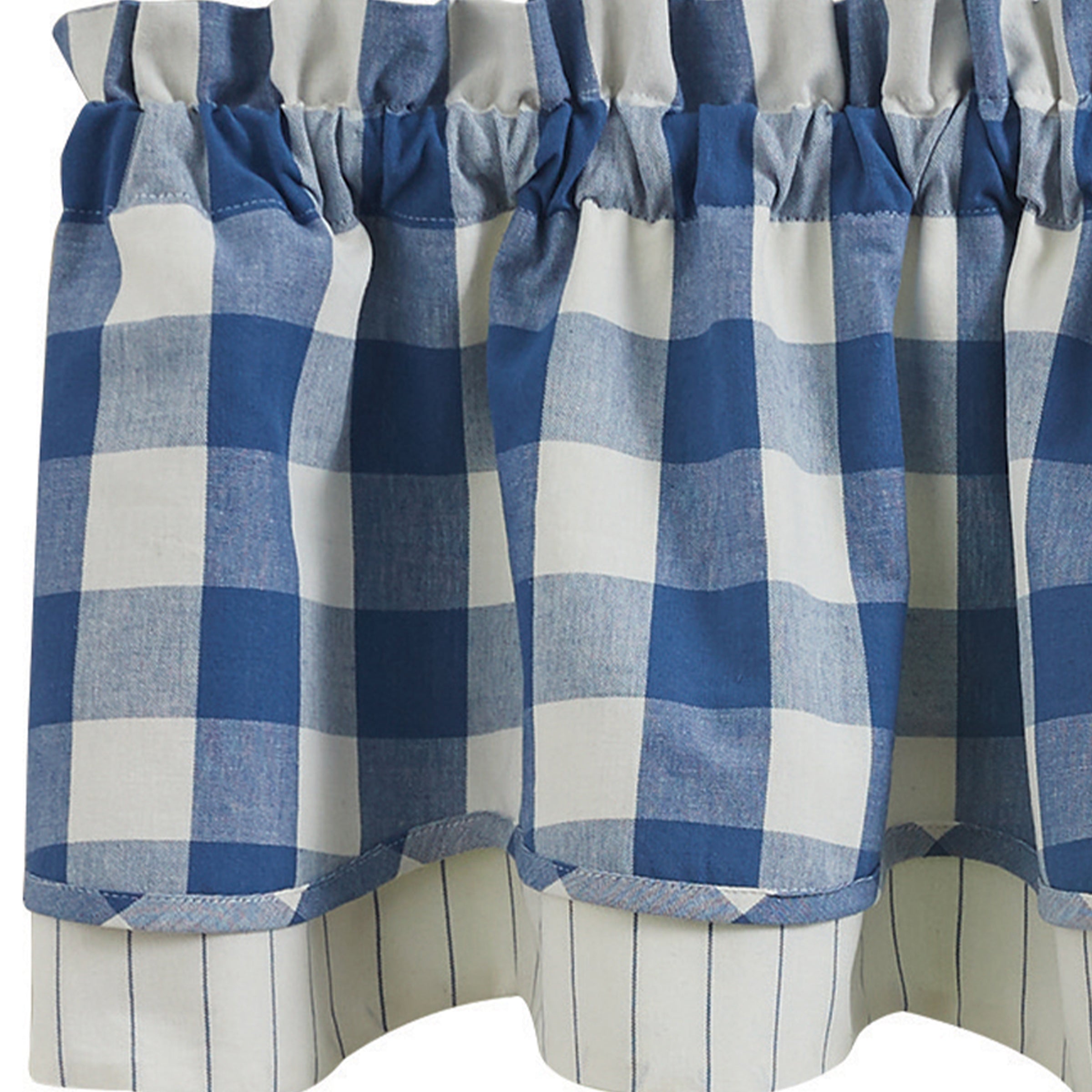 China Blue Buffalo Check Valance 72" N3101