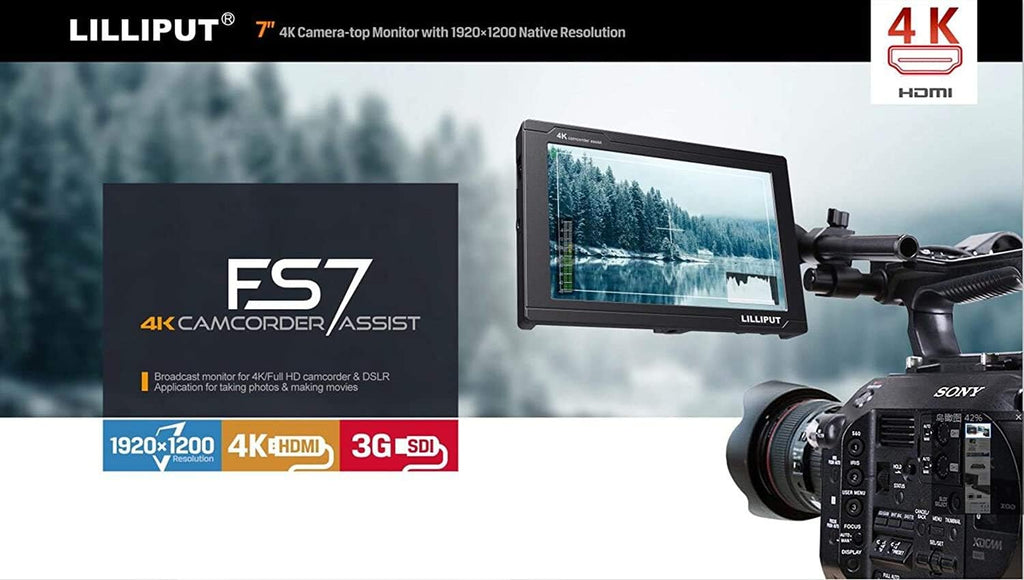 7 inch Metal Full HD 1920x1200 4K HDMI 3G-SDI On Camera Field Monitor A39320