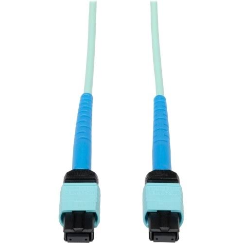 2m MTP/MPO Patch Cable 24 Fiber 100GbE Aqua OM3 Plenum Z42826