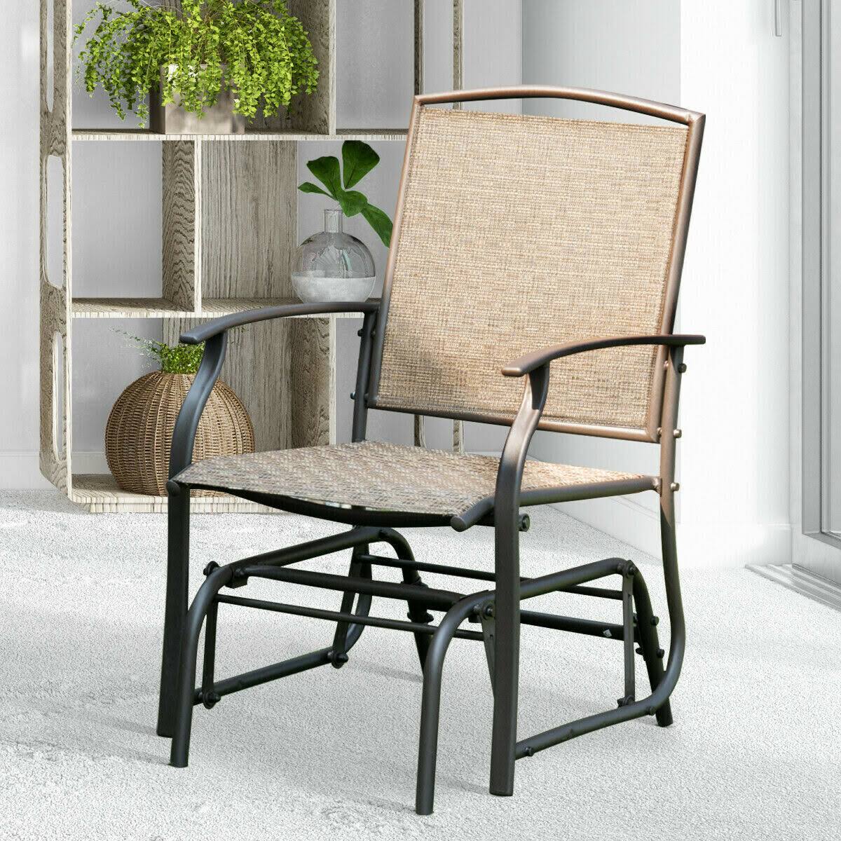Steel Frame Garden Swing Glider Chair I496