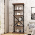 5-Shelf Wood & Metal Etagere Bookcase S884561