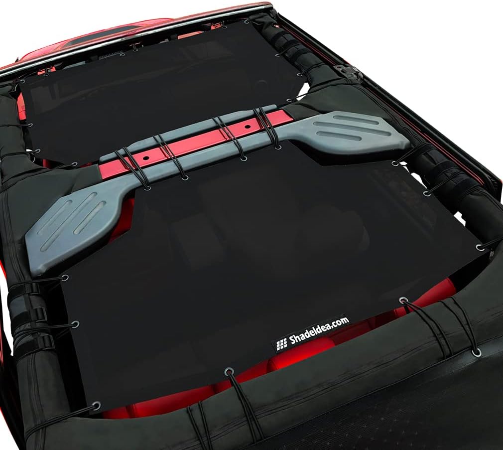JKU 4 Door Front & Rear Black Mesh Sun Shade Z15961