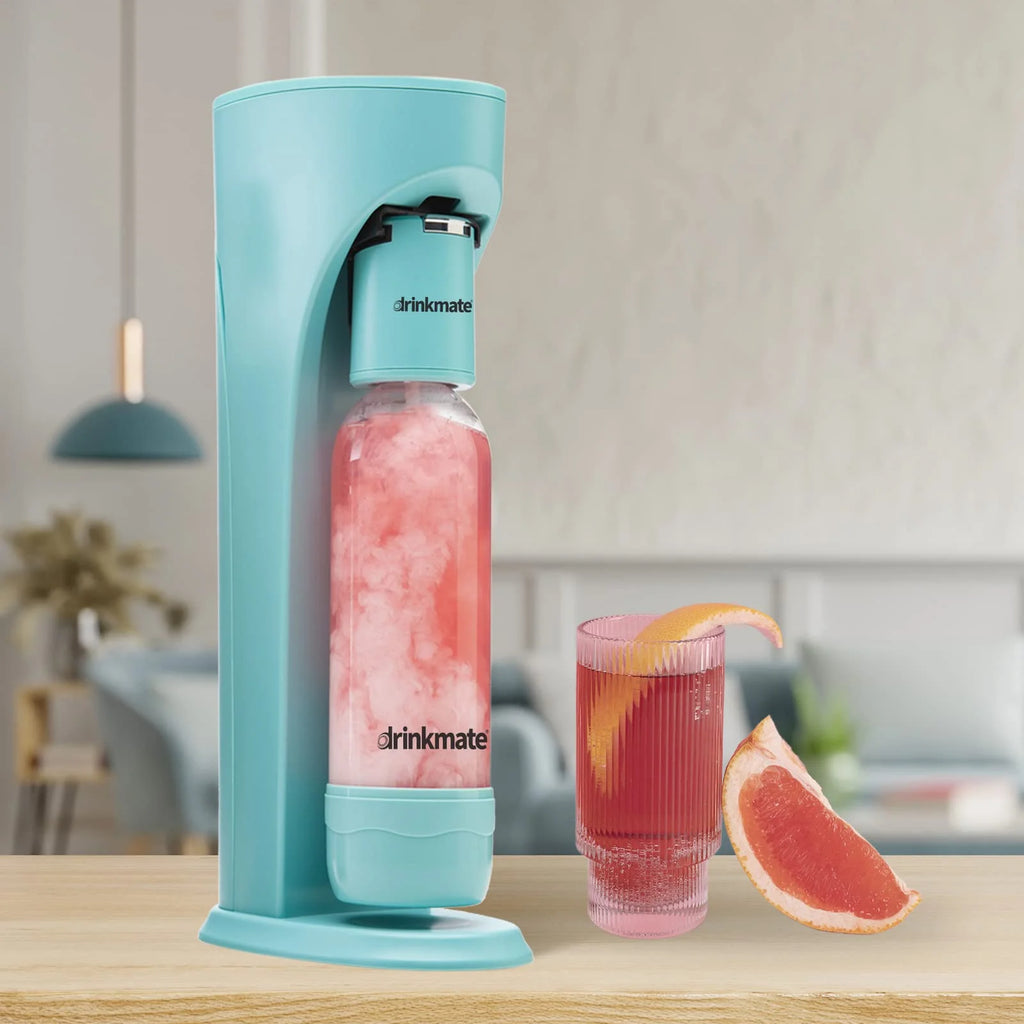 Sparkling Water and Soda Maker with 60L CO2 Cylinder, Two Carbonation Bottles, and Fizz Infuser A122