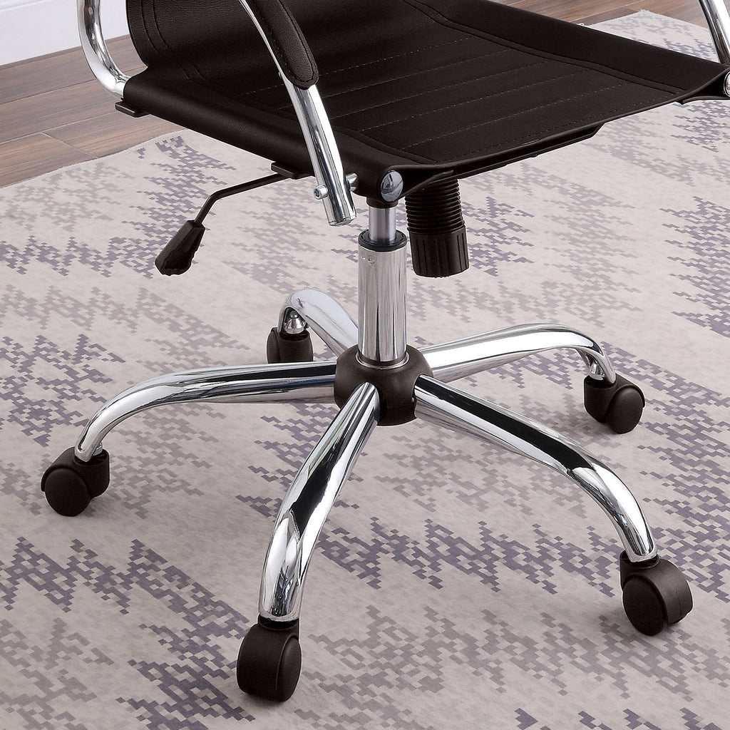 White Height Adjustable Office Chair S8018