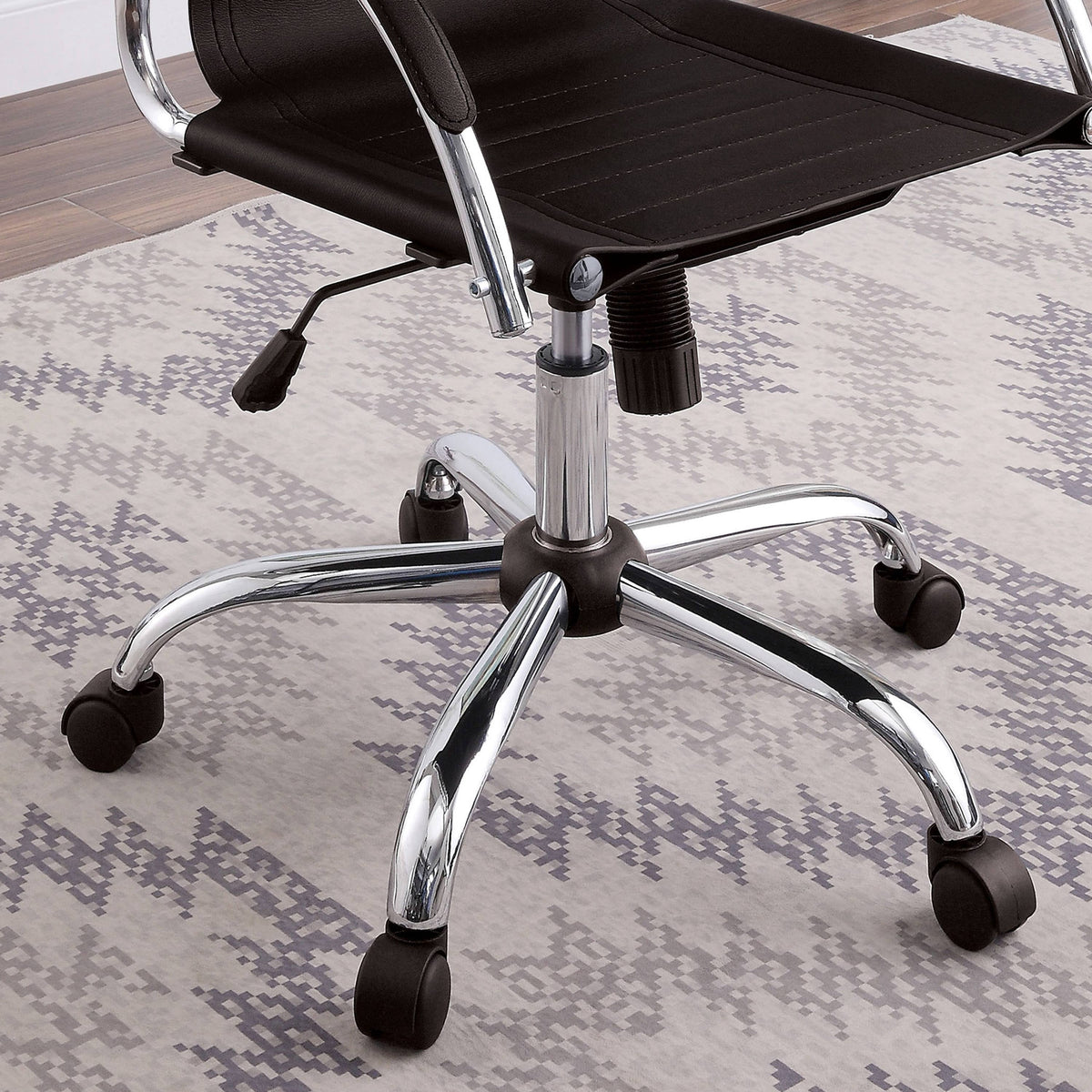 White Height Adjustable Office Chair S8018