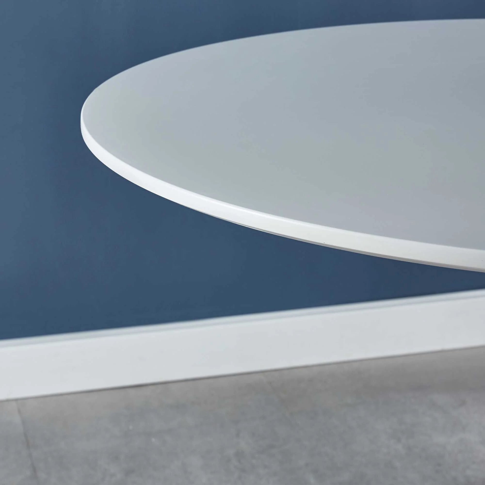 White Tulip Round MDF Pedestal Dining Table F429