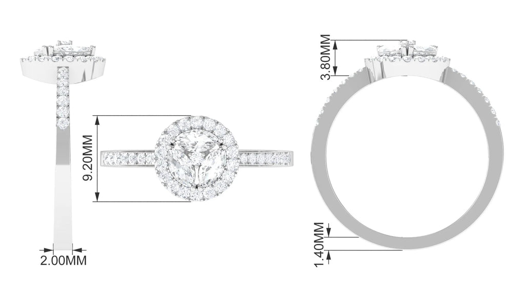 925 Sterling Silver Moissanite Engagement Ring B115790