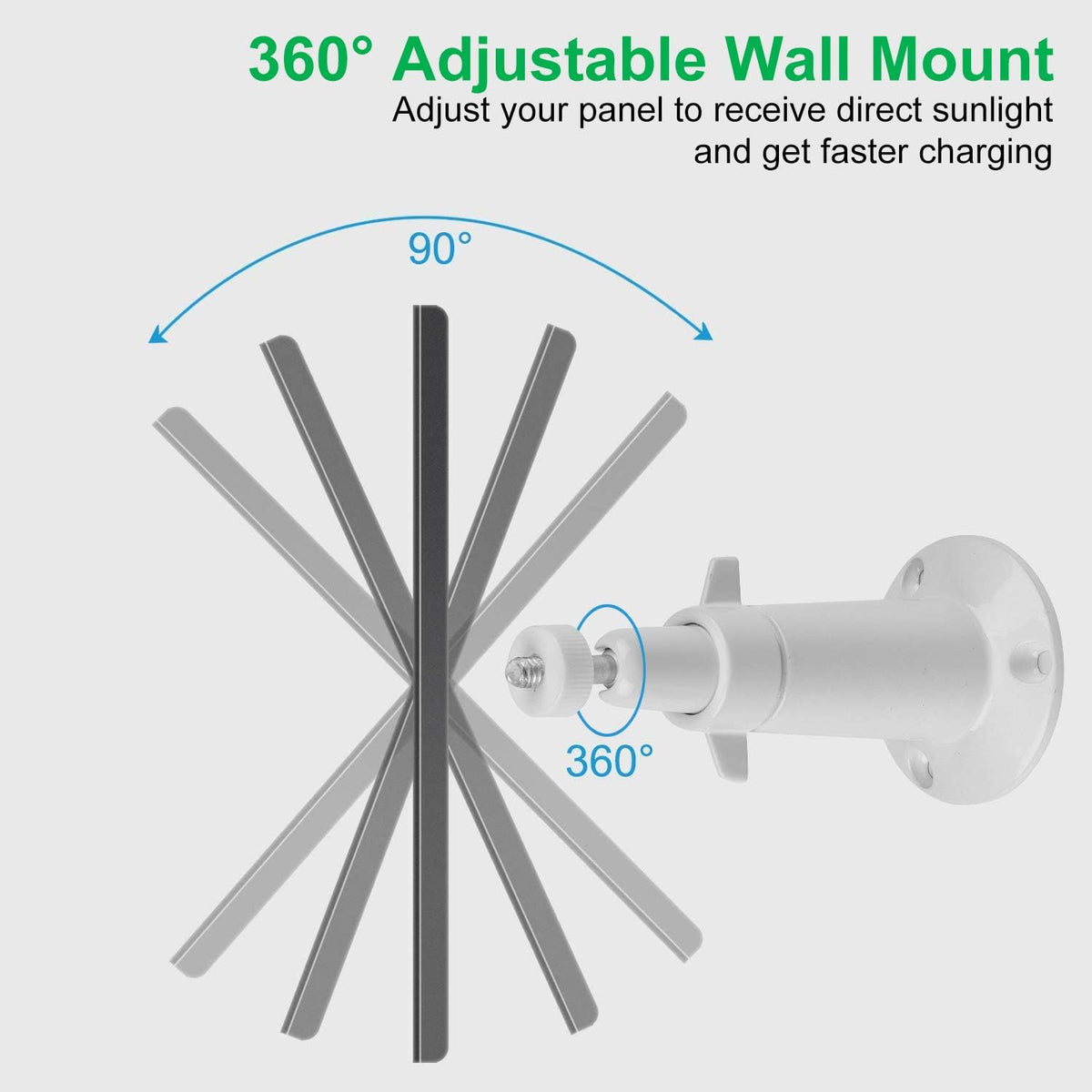Silver Solar Panel for Outdoor Security Camera S204