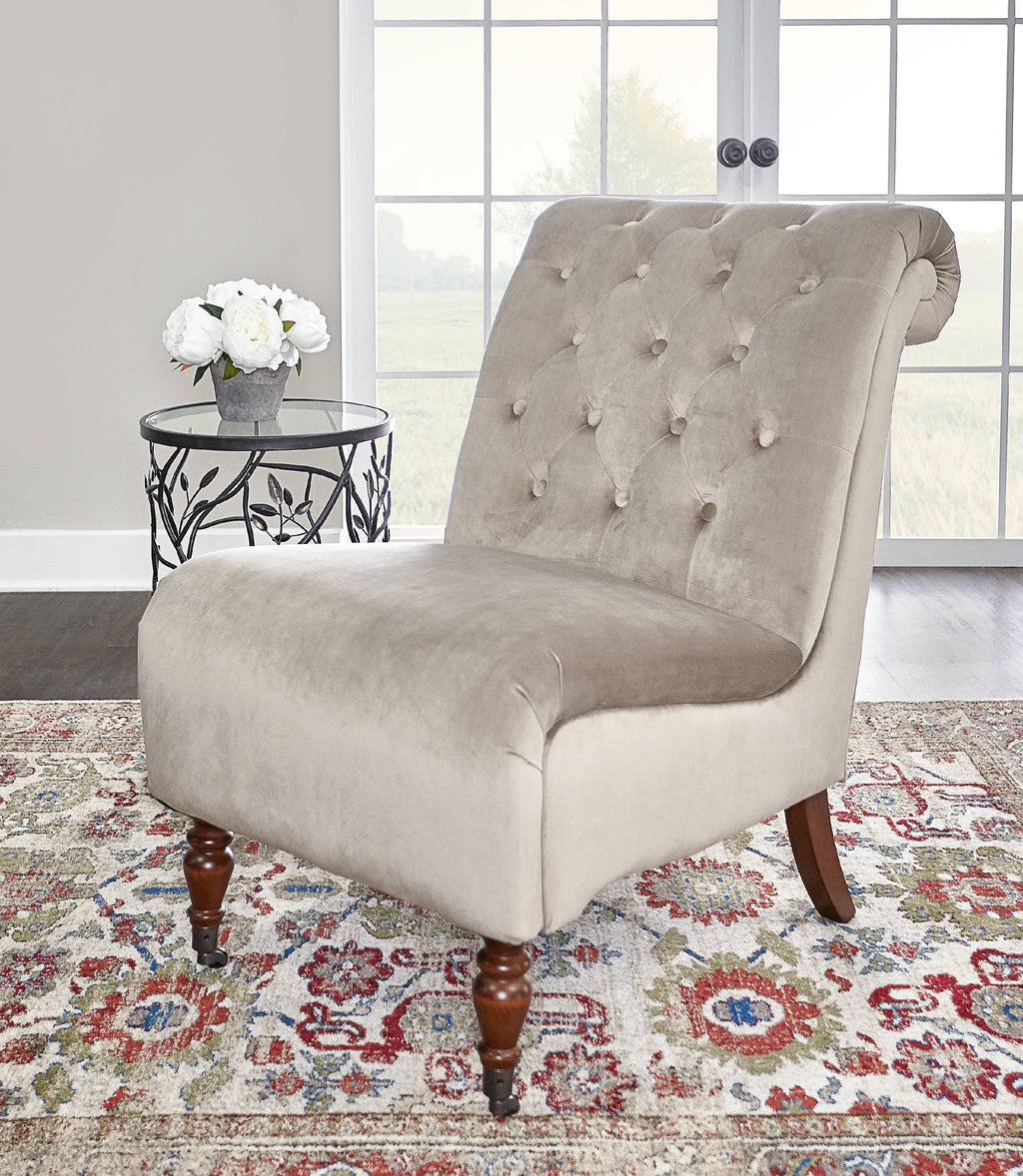Tufted Velvet Slipper Chair S5291