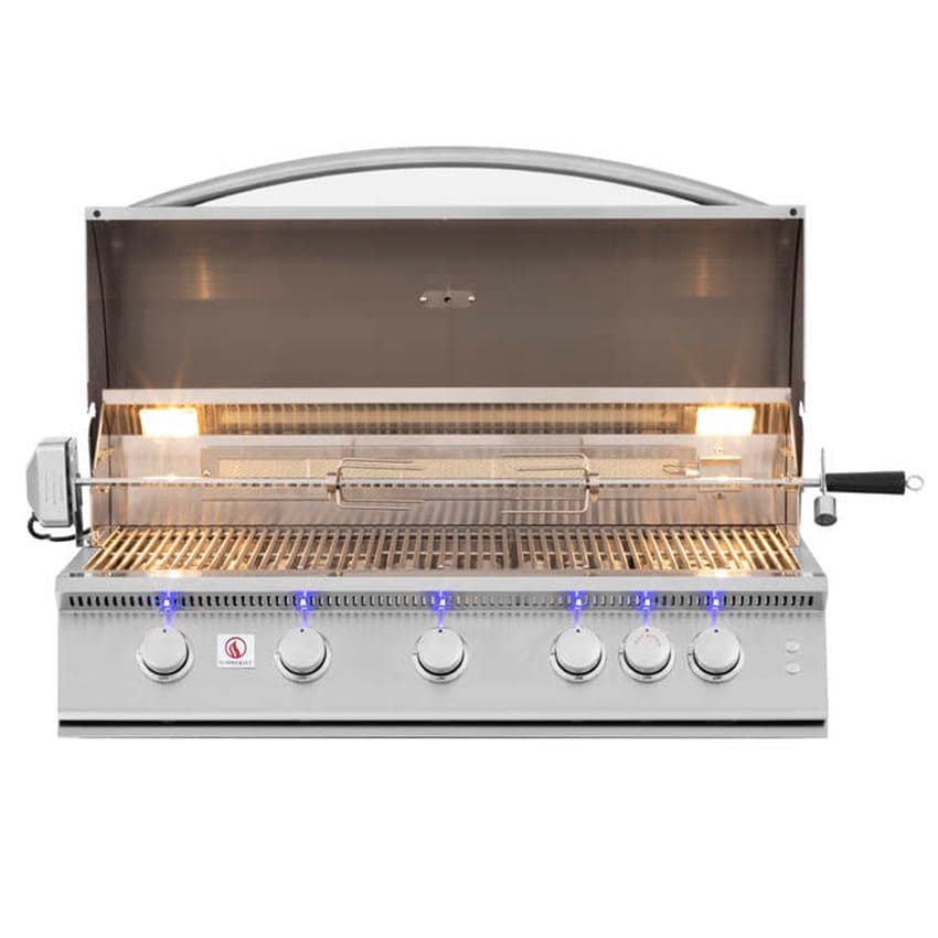 40-Inch 5-Burner Built-In Propane Gas Grill With Rear Infrared Burner D997189