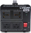 Voltage Transformer Converter 2000 Watt Step Up/Down with 2 US Outlets, 2 Universal Outlets Pack of 2 N805