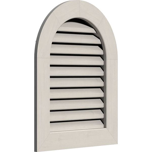26 inch Round Top Gable Vent, Primed Western Red Cedar F998