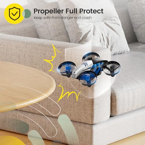 Mini Indoor Drone with Land & Fly Mode, RC Quadcopter M86519