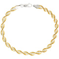 Two Tone Twisted Herringbone Chain Necklace 5mm A560386