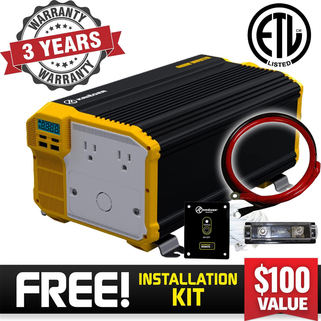 2000 Watts Modified Sine Wave Power Inverter with Dual AC Outlets V891