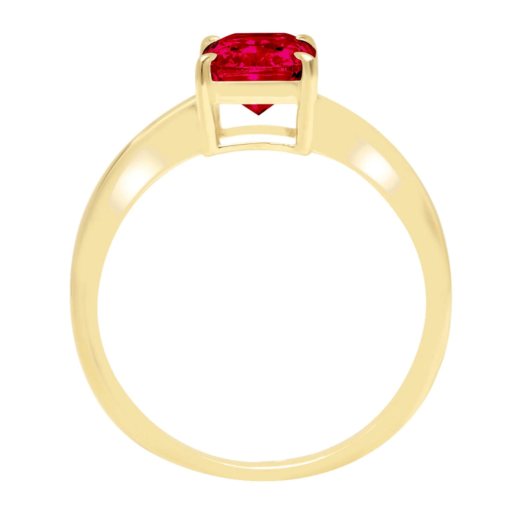 18K Yellow Gold Solitaire Ring E9483