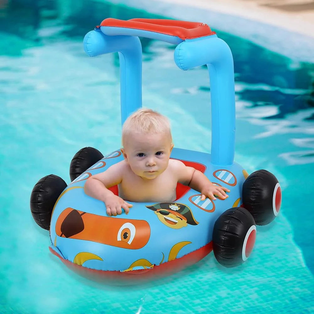 Toddlers Inflatable Pool Float Toys with Water Spray Gun Pirate Boat N718