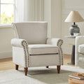 Accent Chairs Set of 2 with Wood Legs & Removable Cushion, RED B68066