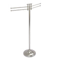 Matte Gray Towel Stand with 4 Pivoting Swing Arms Y58303