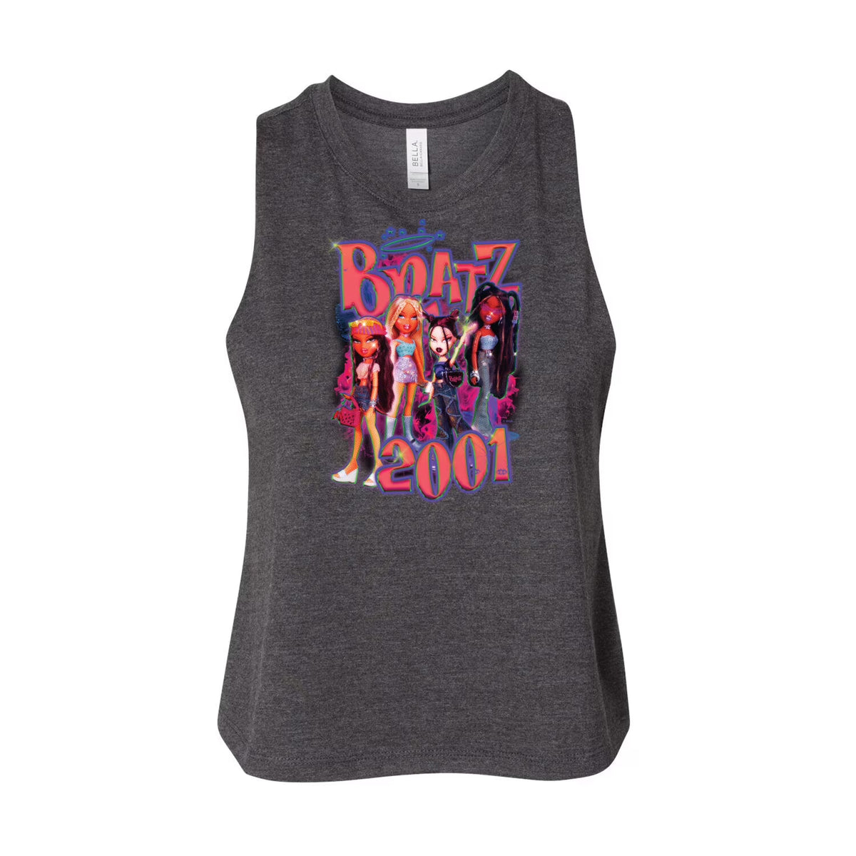 Juniors Cropped Racerback Tank Top X93493