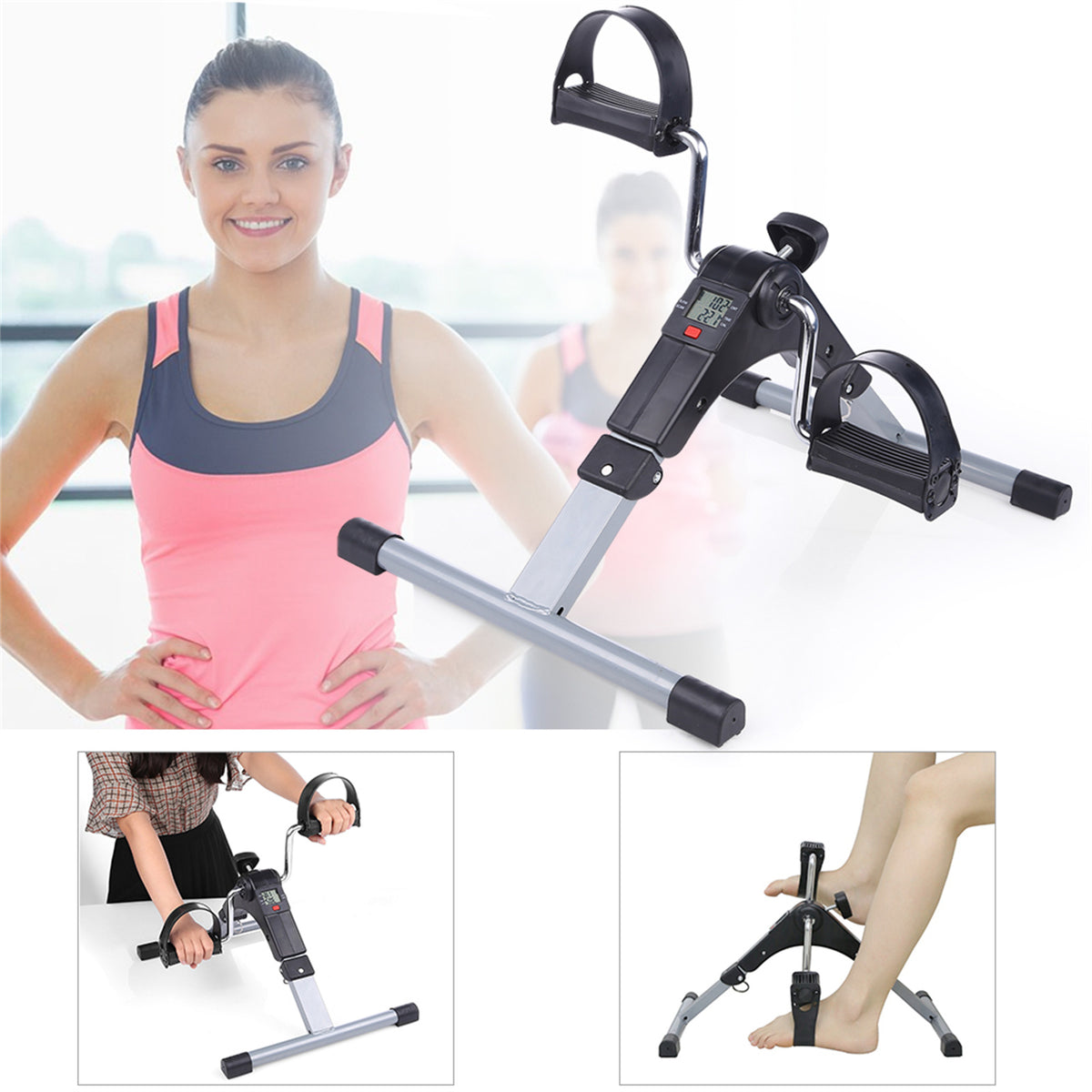 Folding Mini Pedal Exerciser, Holds 240 lbs D326