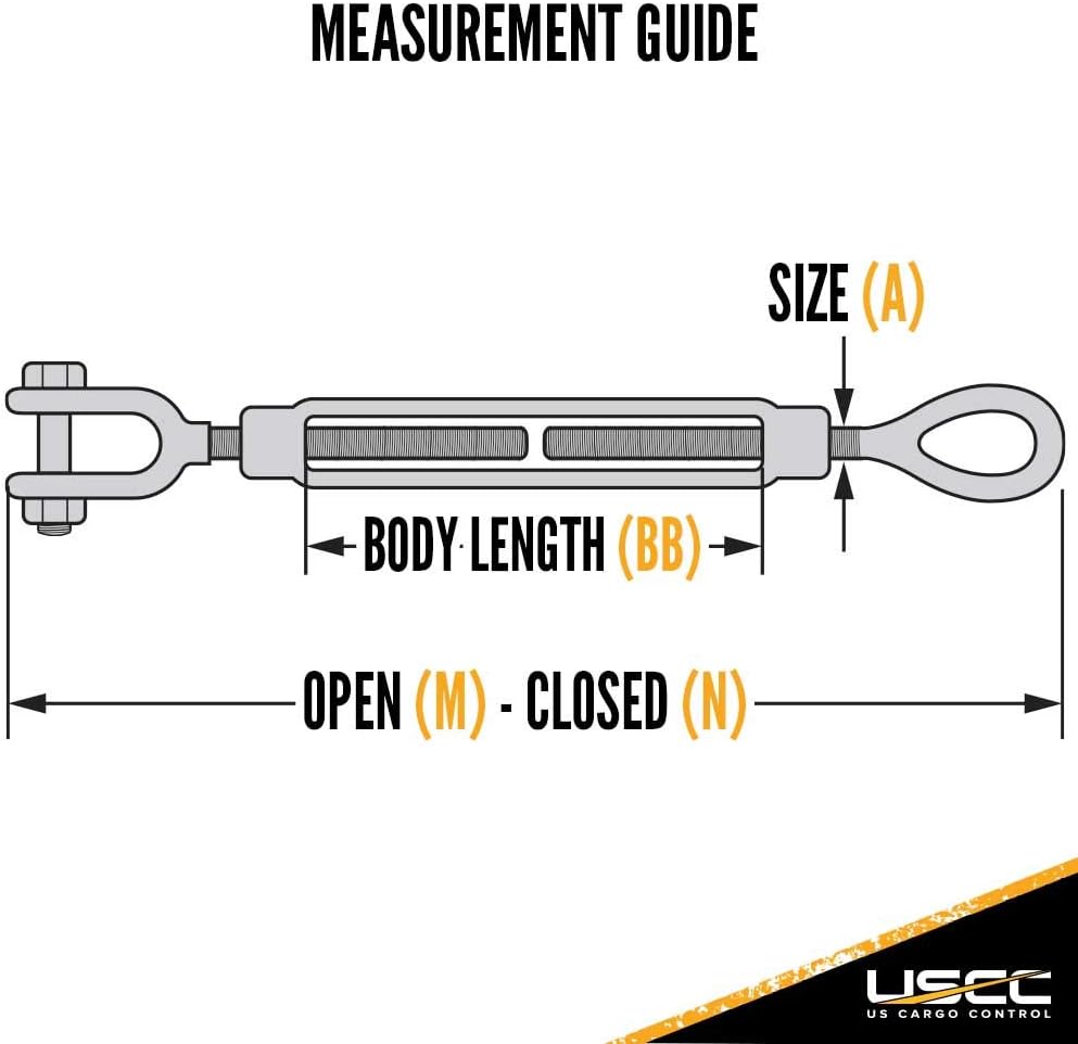 Galvanized Jaw and Eye Turnbuckle U7371