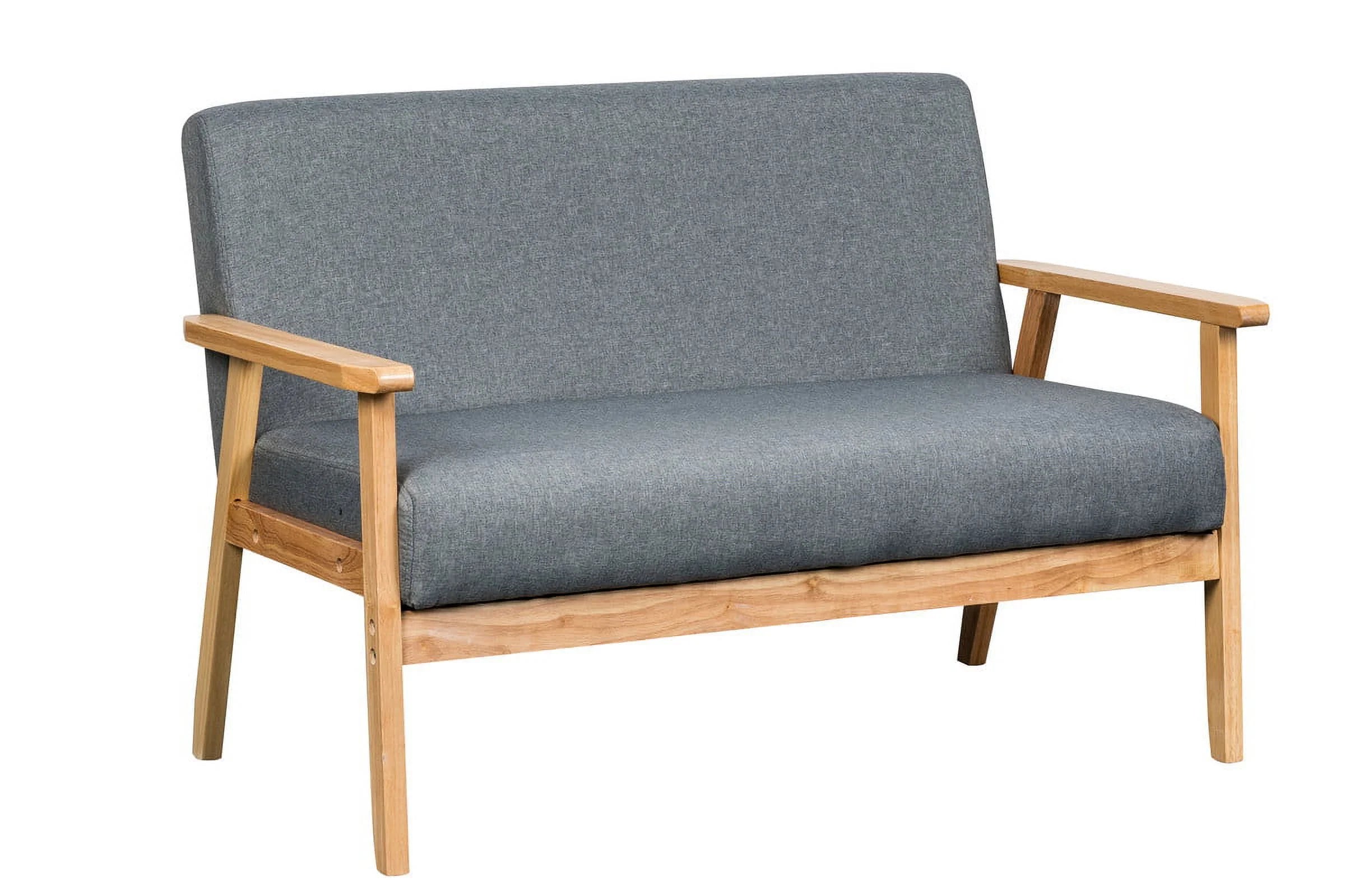Light Gray Linen Fabric Loveseat and 2 Chair Set T8243