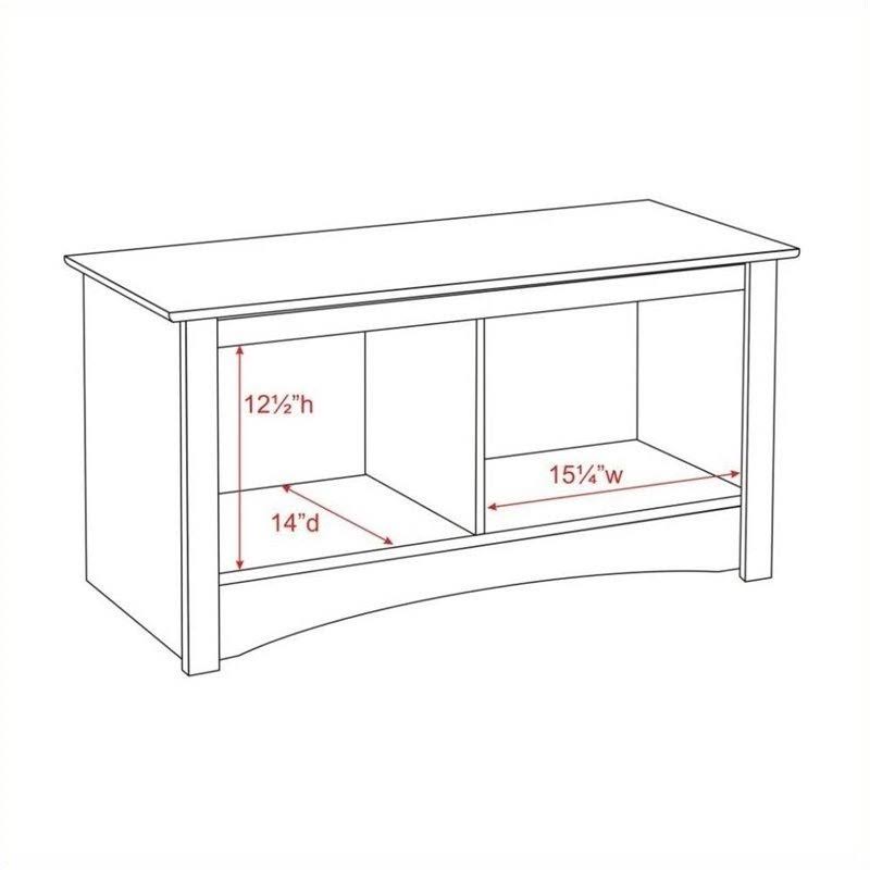 Twin Small Storage Bench in Espresso W241