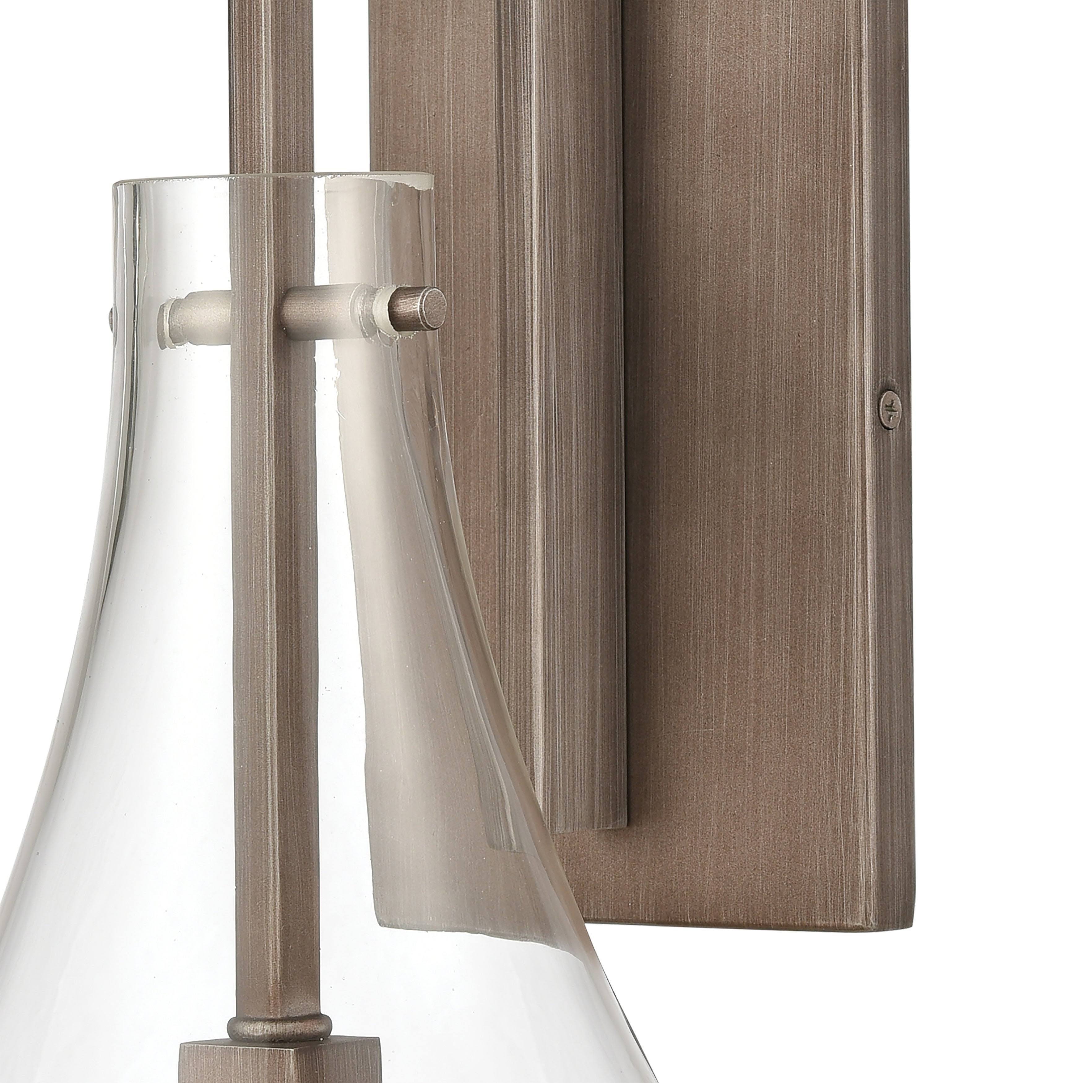Weathered Zinc 1-Light Sconce E594
