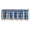 China Blue Buffalo Check Valance 72" N3101