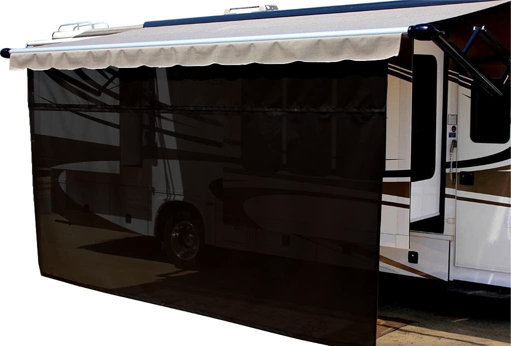 Solar Mesh Sunscreen for 12V Electric RV Awning, 10' x 9', Grey G378255