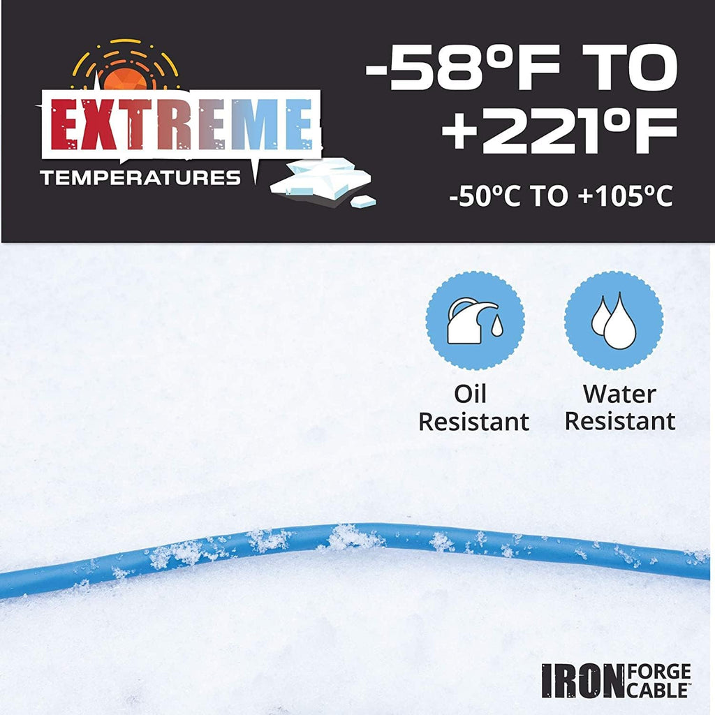 100 Ft All Weather Extension Cord with 3 Electrical Power Outlets, 16/3 SJEOW Lighted Outdoor Cable P423