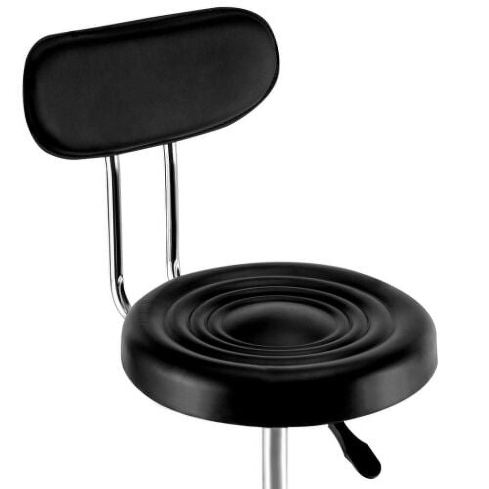 Hydraulic Height-Adjustable Leather Garage Stool A2611