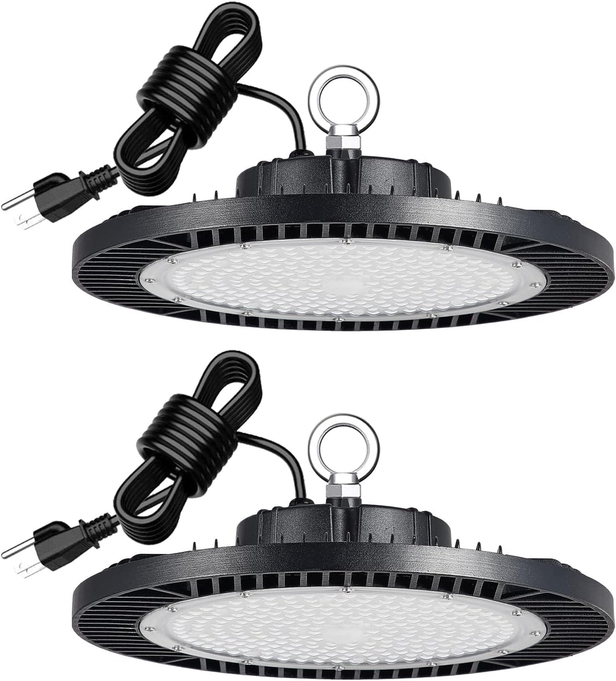 2 Pack 200W 5000K UFO LED High Bay Light with 5ft Cable I93430