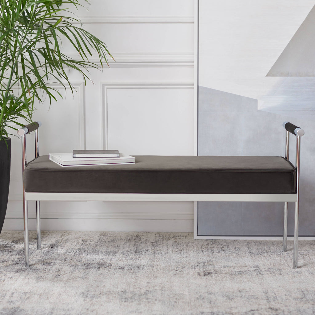 Shale Rectangle Bench with Arms J19720