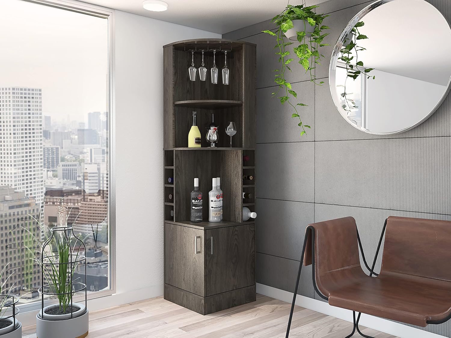 Corner Bar Cabinet Y7835